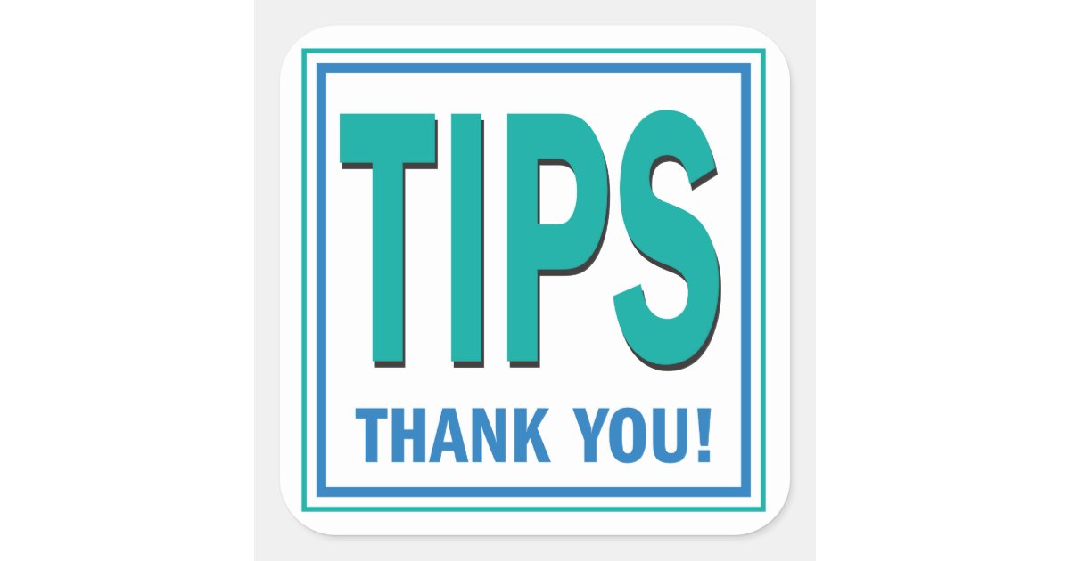 Tip Jar Thank You Sticker Zazzle ca Tip Jar Thank You Sticker Zazzle ca