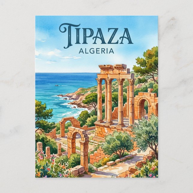 Tipaza Ruins Algeria Postcard (Front)