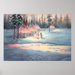 TIPI CAMP CHORES by SHARON SHARPE Poster