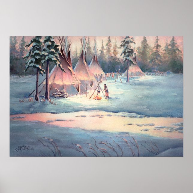 TIPI CAMP CHORES by SHARON SHARPE Poster (Front)