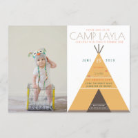 Tipi Camp | First Birthday Photo Invite