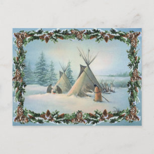 TIPI CAMP SQUAW by SHARON SHARPE Postcard