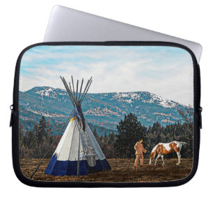 Tipi - Winter Camp Laptop Sleeve