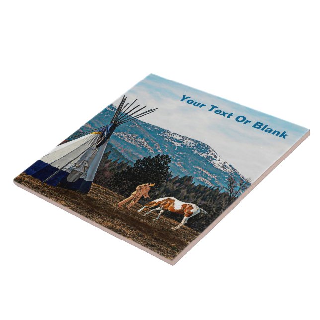 Tipi - Winter Camp Tile (Side)