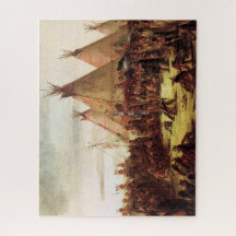 Tipis Sioux War Council George Catlin Circa 1850 