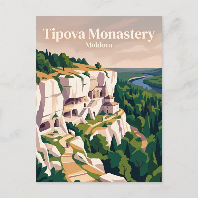 Tipova Monastery Moldova Postcard (Front)