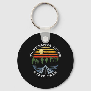 Tippecanoe River State Park Indiana Forest Camping Keychain