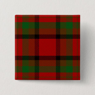 Tipperary County Irish Tartan 2 Inch Square Button