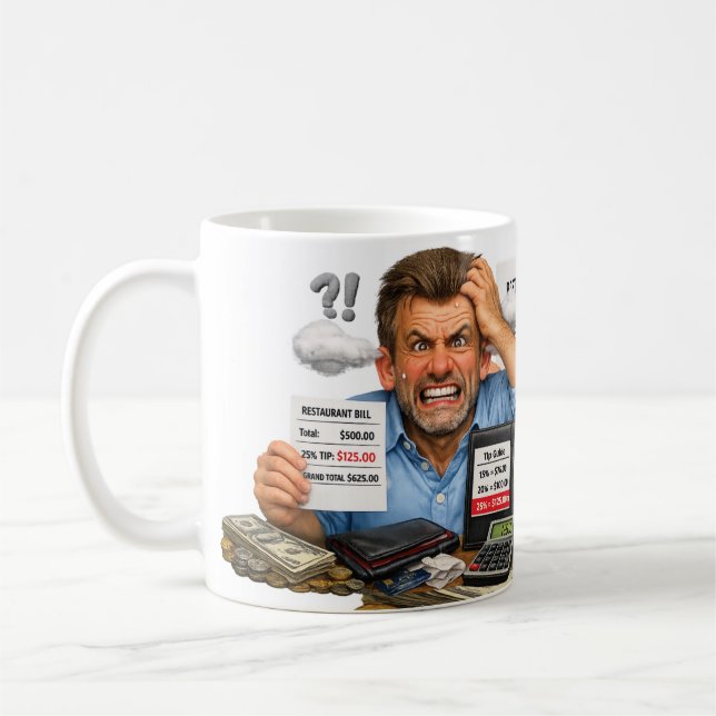Tipping Scare Coffee Mug (Left)