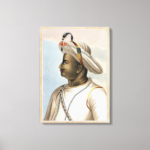 Tippoo Sultan (1749-99) plate from 'Picturesque Sc Canvas Print