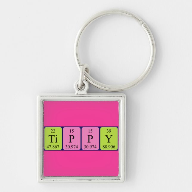 Tippy periodic table name keyring (Front)