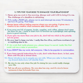 TIPS FOR BOSS TO ENHANCE RELATIONSHIPS mouse pad