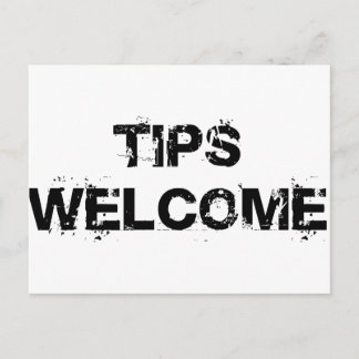 Tips Welcome Postcard