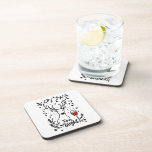 Tipsy and Bright Deer Coaster