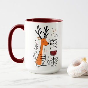 Tipsy and Bright Reindeer  Mug