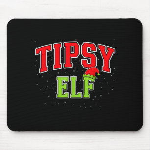 Tipsy Elf Christmas Family Matching Group Xmas Mouse Pad