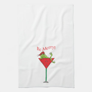 Tipsy-tini's Frog Kitchen Towel