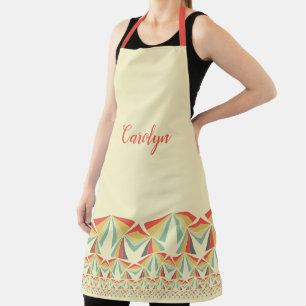 Tipsy Triangles Vintage Colours - personalized Apron