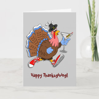 Tipsy Turkey (Martini) Holiday Card