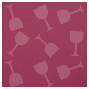 Tipsy Wine Glasses Fabric