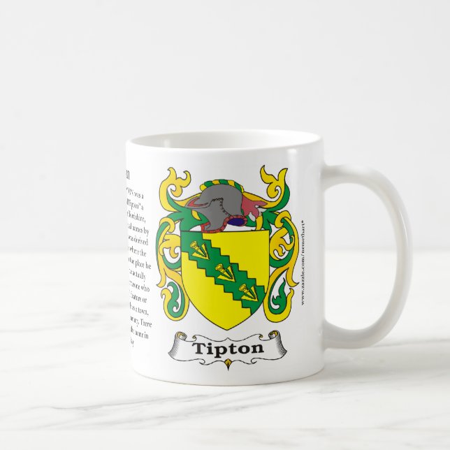Tipton Family Coat of Arms Mug (Right)