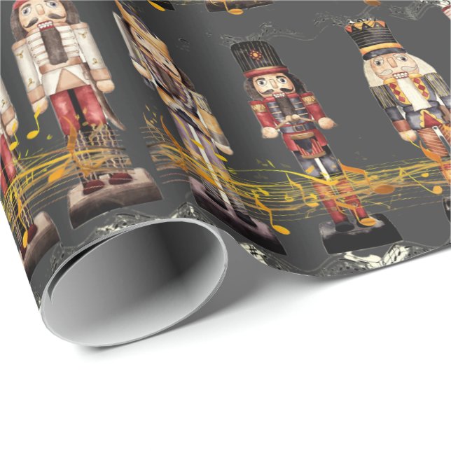 Tiptop Nutcracker Kings Musical Staff Wrapping Paper (Roll Corner)