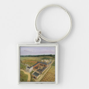 Tiptree Hall and Farm, Essex, c.1850-60 (oil on ca Keychain