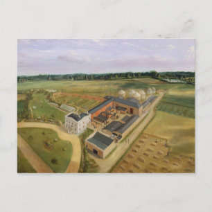 Tiptree Hall and Farm, Essex, c.1850-60 (oil on ca Postcard