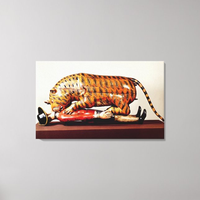 Tipu's Tiger, c.1790 (wood) Canvas Print (Front)