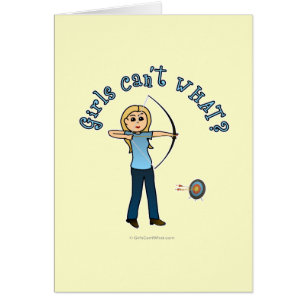 Tir à l'arc blond en bleu