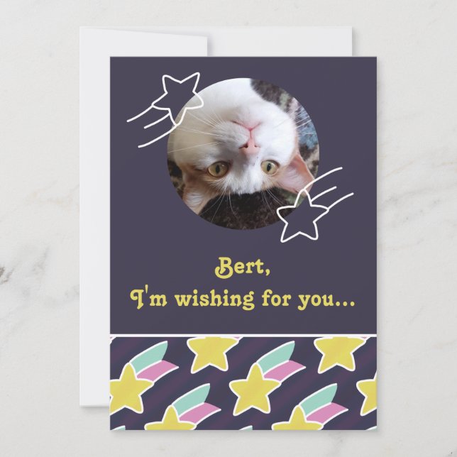 Tir Star Motif Carte d'anniversaire personnalisabl (Devant)