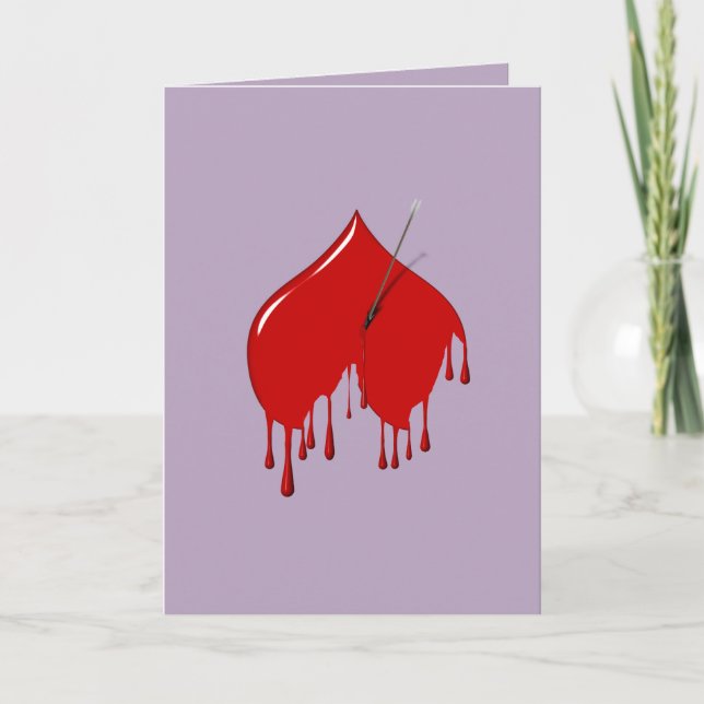 Tirage anti-Valentin sur la carte cardiaque (Devant)