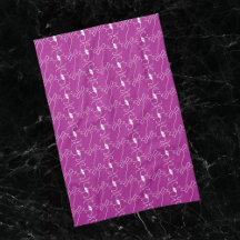 Tirage de ligne moderne Chien rose blanc serviette