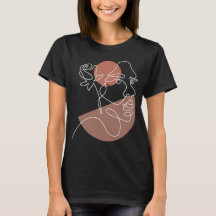 Tirage de ligne Tshirt visage femme