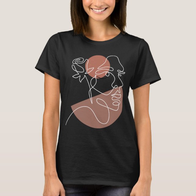 Tirage de ligne Tshirt visage femme (Devant)
