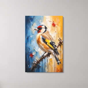 Tirage sur toile abstraite Chardonneret élégant