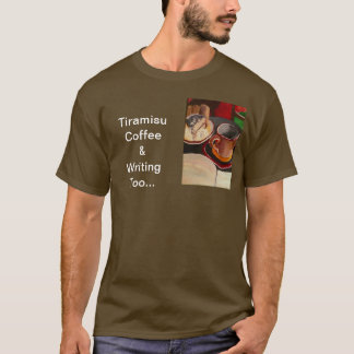 Tiramisu, café et inscription trop du T-shirt