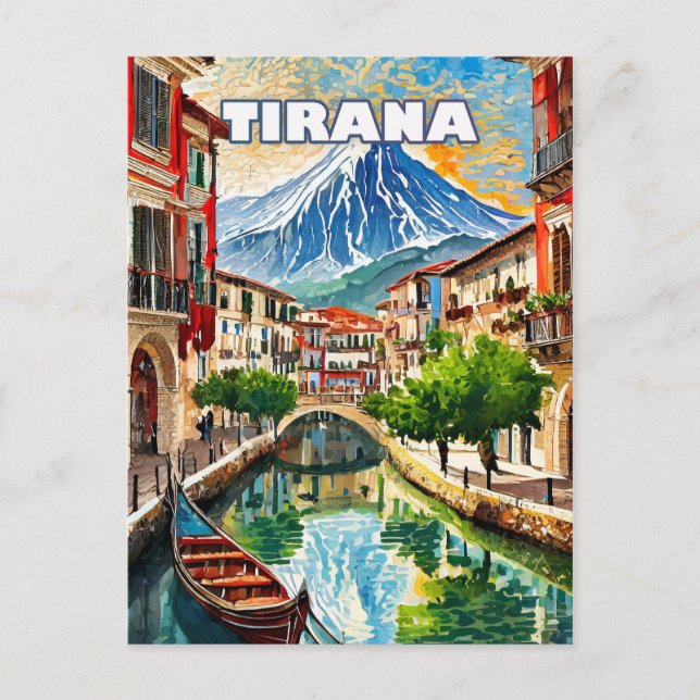 Tirana blossoms, jewel of the Balkans Postcard (Front)