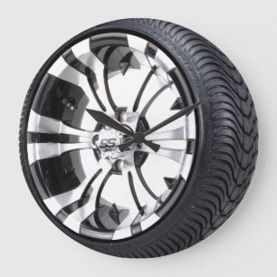 tire and rim large clock