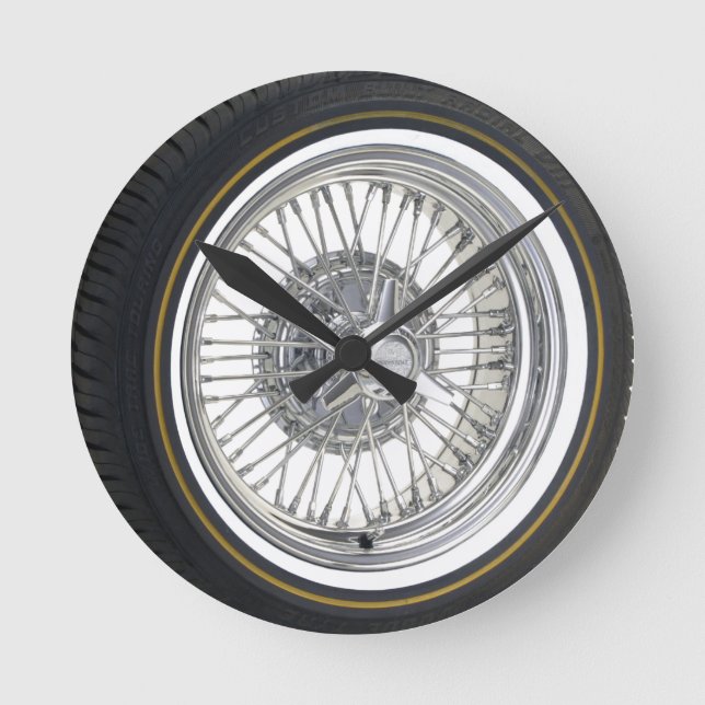 tire and rim round clock (Front)