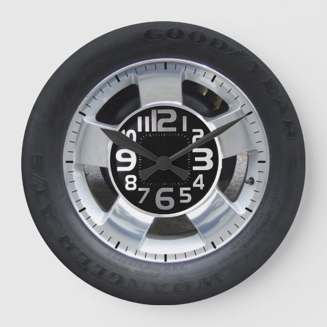 tire and rim wall clock (Front)