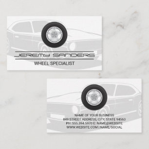 Tire and Wheel Service   Auto Car Tire Logo Business Card