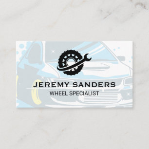 Tire and Wheel Service Auto Parts Repair Business Card