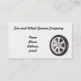 Tire and Wheel Service Company Business Card