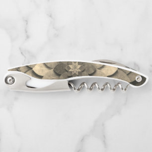 Tire-bouchon Antique Golden Mandala Art Fleur texturée