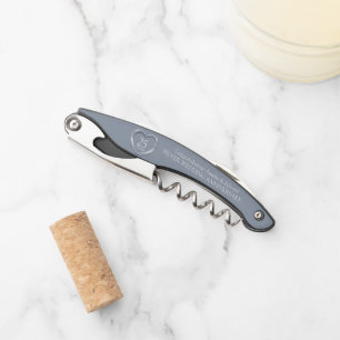 Tire-bouchon Argent mariage anniversaire 25 ans photo inverse