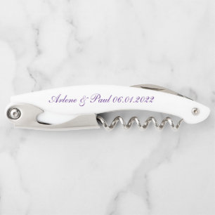 Tire-bouchon Beau violet et blanc