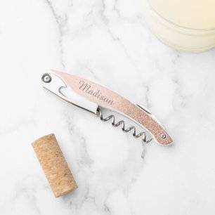 Tire-bouchon Belle Rose Gold Stylish Parties scintillant Monogr