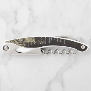 Tire-bouchon Bijoux Palm Feuille de mariage Gold ID830