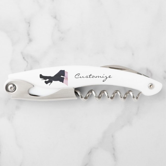 Tire-bouchon Boots de cuisse en cuir noir de hauteur Thunder_Co (Devant)